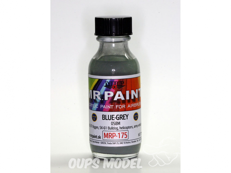 MRP peintures 175 BLEU-GRIS 058M 30ml