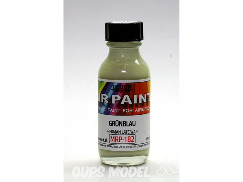 MRP peintures 182 BLEU VERT Allemand WWII 30ml