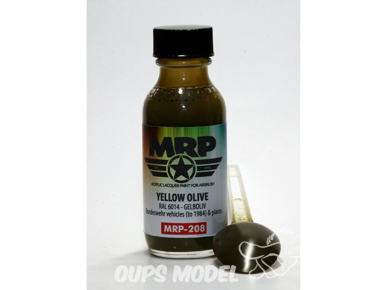 MRP peintures 208 JAUNE OLIVE RAL 6014 30ml