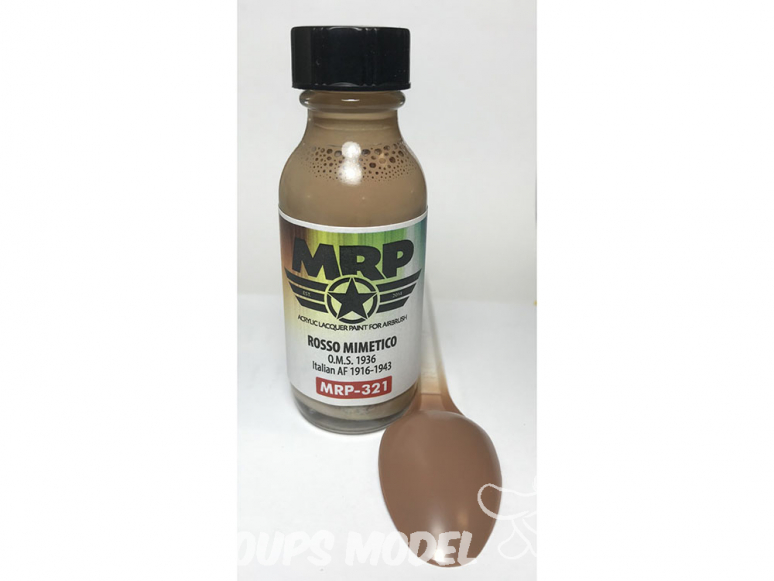 MRP peintures 321 CAMOUFLAGE ROUGE Italien AF 1916-1943 30ml