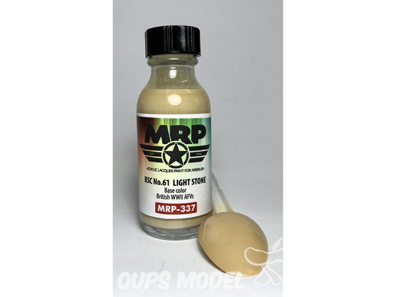 MRP peintures 337 BSC N°61 pierre claire couleur de base AFV BRITANNIQUE WWII 30ml