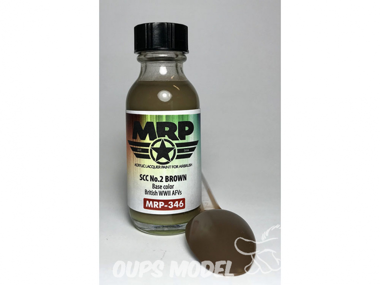 MRP peintures 346 SCC No.2 marron couleur de base AFV BRITANNIQUE WWII 30ml