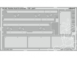 Eduard photodecoupe militaire 36440 Schurzen (Jupes) Panther Ausf. G Rye Field Model 1/35