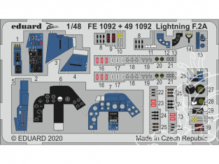 EDUARD photodecoupe avion FE1092 Zoom Amélioration Lightning F.2A Airfix 1/48