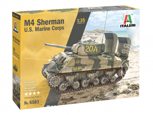 Italeri maquette militaire 6583 M4 SHERMAN U.S. MARINE CORPS 1/35