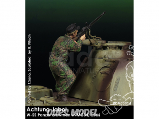 Rado miniatures figurines RDM35014 Achtung Jabo ! - W-SS Panzer crewman w/MG34 1944 1/35