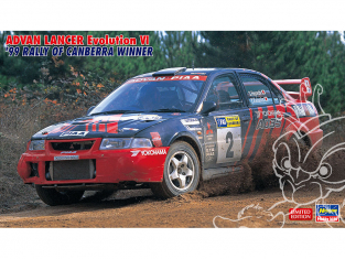 Hasegawa maquette voiture 20443 Advan Lancer Evolution VI «Vainqueur du rallye de Canberra en 1999» 1/24