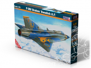 Master CRAFT maquette avion 040888 F-35J Draken Swedish A.F 1/72