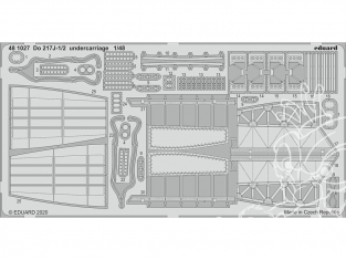 EDUARD photodecoupe avion 481027 Undercarriage Dornier Do 217J-1/2 Icm 1/48