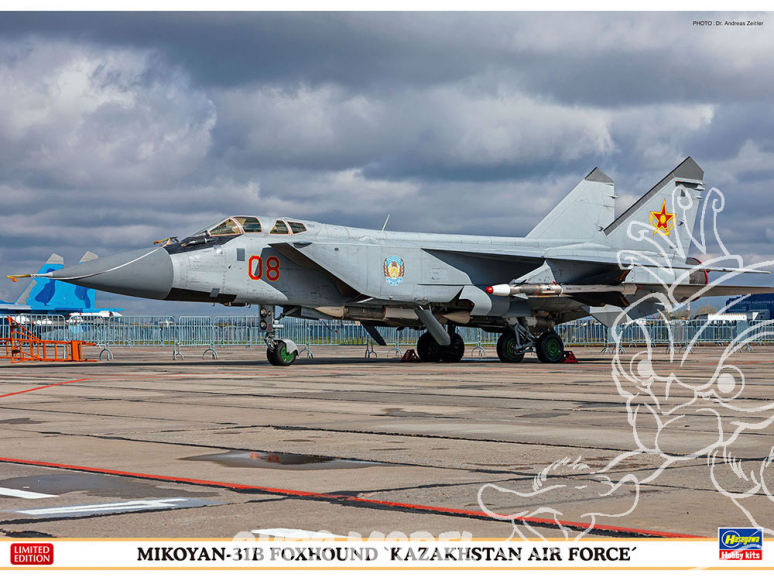 Hasegawa maquette avion 02336 Mig 31B Foxhound «Kazakhstan Air Force» 1/72