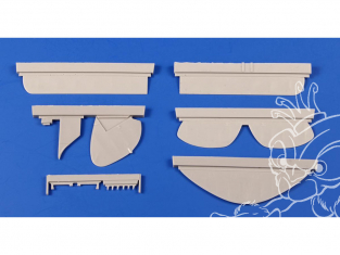 Cmk kit d'amelioration 4408 DH.82 Tiger Moth Surfaces de contrôle pour kit Airfix 1/48