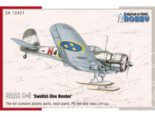 Special Hobby maquette avion 72421 Bombardier en piqué suédois SAAB B-5 1/72