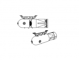 Brengun armement avion BRL48134 Charge de profondeur MKXVII 1/48