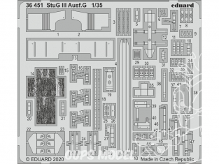 Eduard photodecoupe militaire 36451 Amélioration StuG III Ausf.G Takom 1/35