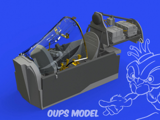 Eduard kit d'amelioration avion brassin 648595 Cockpit P-38H Tamiya 1/48