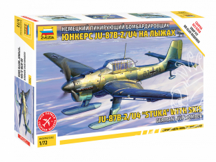 Zvezda maquette avion 7323 Bombardier en piqué allemand Junkers Ju-87 B2 sur skis 1/72