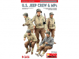 Mini Art maquette militaire 35308 ÉQUIPE DE JEEP ET MP américains ÉDITION SPÉCIALE 1/35