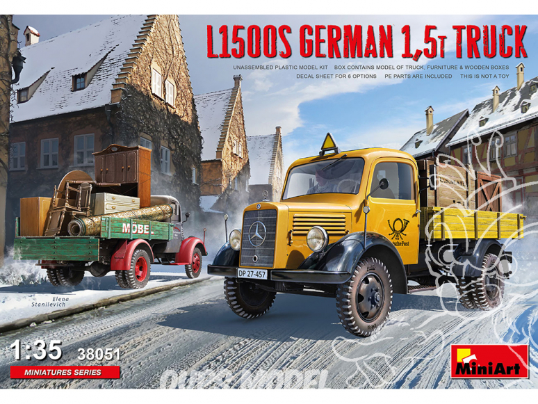 Mini Art maquette militaire 38051 Mercedes L1500S Allemand 1,5T TRUCK 1/35