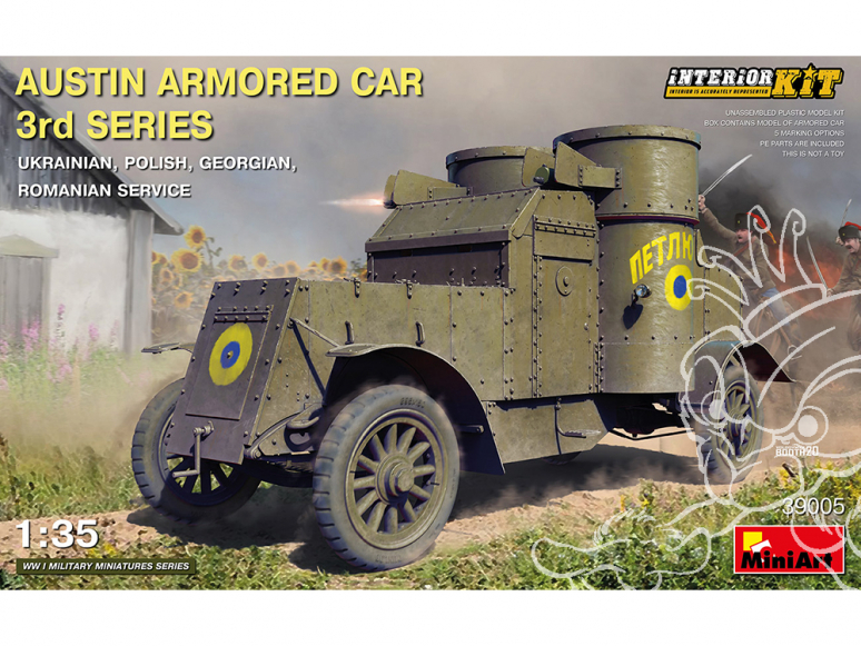 MINI ART maquette militaire 39005 AUSTIN ARMORED CAR 3ème SÉRIE avec KIT INTÉRIEUR 1/35