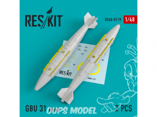 ResKit kit d'amelioration Avion RS32-0119 GBU 31 Bombe (2 pièces) 1/32