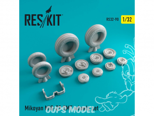 ResKit kit d'amelioration Avion RS32-0090 Ensemble de roues resine MiG-29 (SMT) 1/32