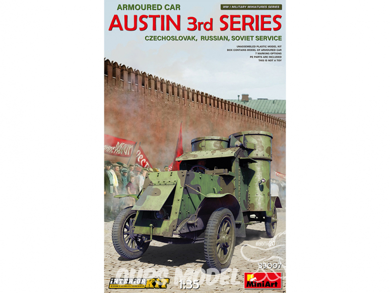 MINI ART maquette militaire 39007 AUSTIN ARMORED CAR 3 SÉRIE: TCHÉCOSLOVAQUE RUSSE SERVICE SOVIÉTIQUEKIT INTÉRIEUR 1/35