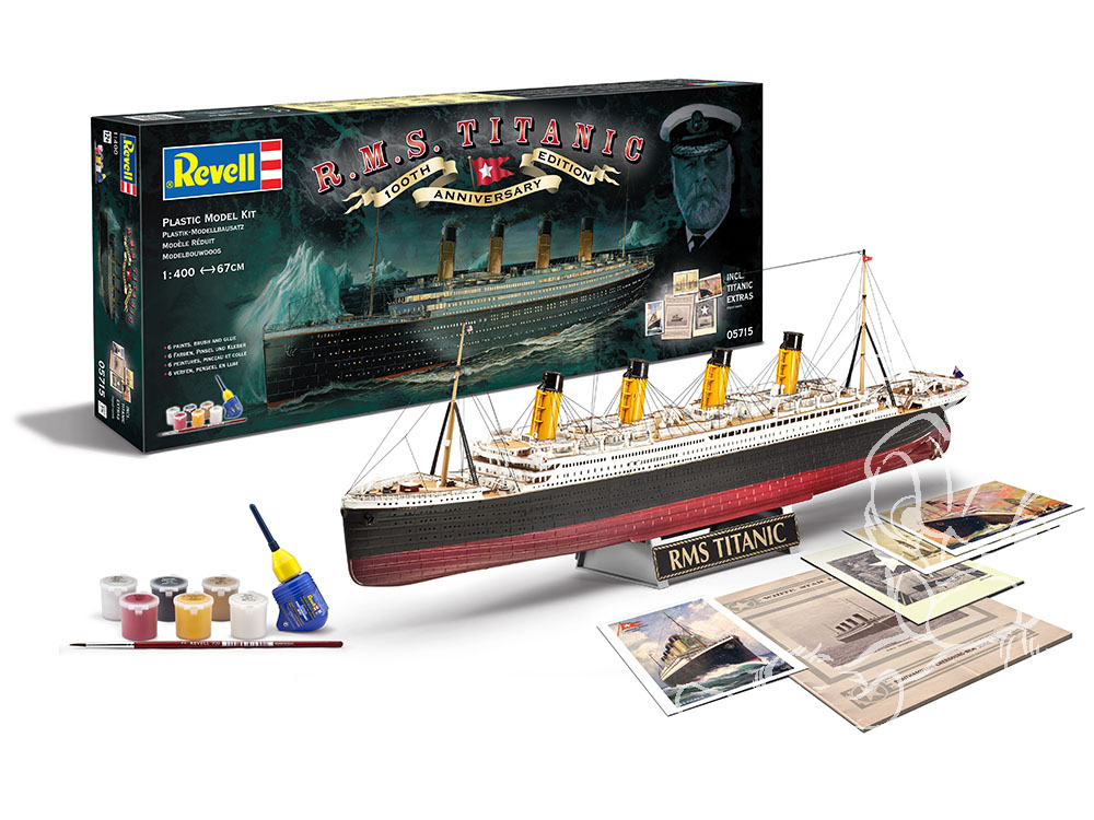 Revell Model Set RMS Titanic kit de maquette avec peintures et colle, 40  pièces