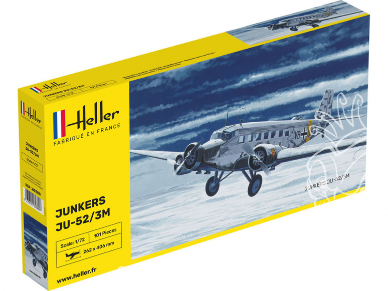 HELLER maquette avion 80380 Junkers Ju-52/3m 1/72