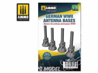 Ammo Mig accessoire 8113 Bases antennes Allemandes WWII 1/35