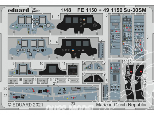 EDUARD photodecoupe avion FE1150 Zoom amélioration Sukhoi Su-30SM Kitty Hawk 1/48