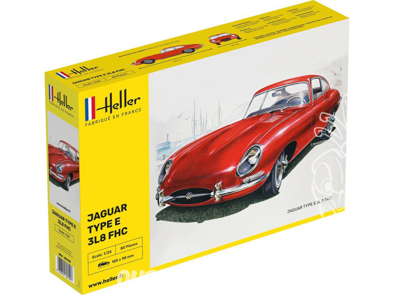 Heller maquette voiture 80709 JAGUAR TYPE E 3L8 FHC 1/24