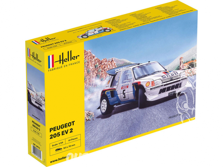 HELLER maquette voiture 80716 Peugeot 205 EV.2 1/24