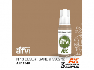 Ak interactive peinture acrylique 3G AK11340 Nº13 SABLE DU DÉSERT (FS30279) 17ml AFV