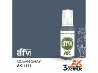 Ak interactive peinture acrylique 3G AK11341 GRIS OCÉAN (FS35164) 17ml AFV