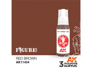 Ak interactive peinture acrylique 3G AK114234 ROUGE-MARRON 17ml FIGURINE