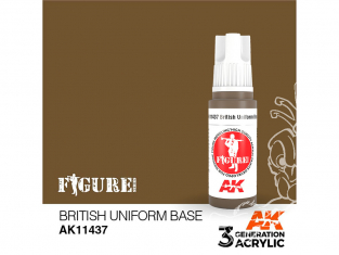 Ak interactive peinture acrylique 3G AK114237 BASE UNIFORME BRITANNIQUE 17ml FIGURINE