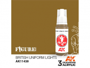 Ak interactive peinture acrylique 3G AK114238 BASE UNIFORME CLAIR BRITANNIQUE 17ml FIGURINE