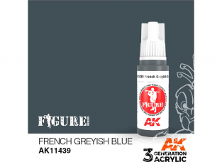 Ak interactive peinture acrylique 3G AK114239 BLEU GRIS FRANÇAIS 17ml FIGURINE