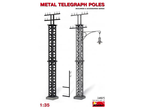 MINI ART maquette militaire 35529 POTEAUX TELEGRAPHIQUES EN META