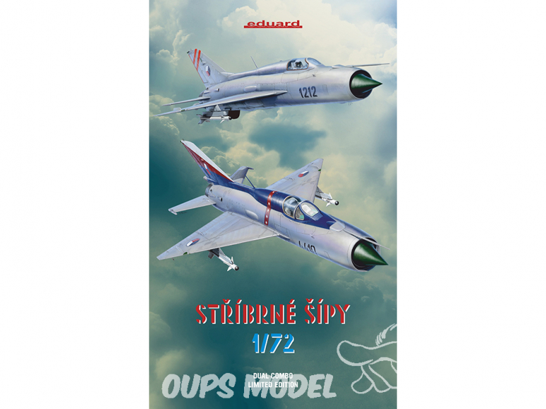 EDUARD maquette avion 2134 Stribrne Sipy - MiG-21PF/PFM Tchécoslovaquie Air Force Edition Limitée Dual Combo 1/72