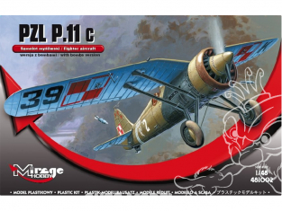 Mirage maquette avion 481002 PZL P.11c Avion bombardier 1/72