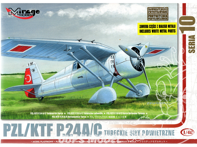 Mirage maquette avion 48105 Avion de chasse turc PZL/KTF P.24A/C 1/48