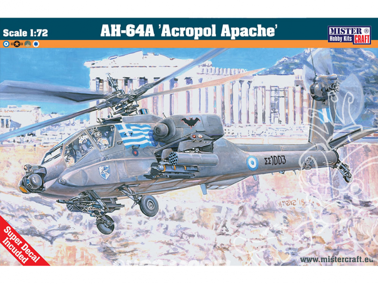 Master CRAFT maquette helicoptére 040390 AH-64A Acropol Apache 1/72