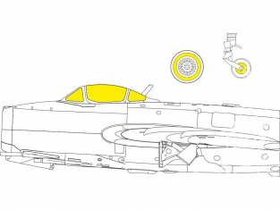 Eduard Express Mask EX776 MiG-15bis TFace Bronco / Hobby 2000 1/48