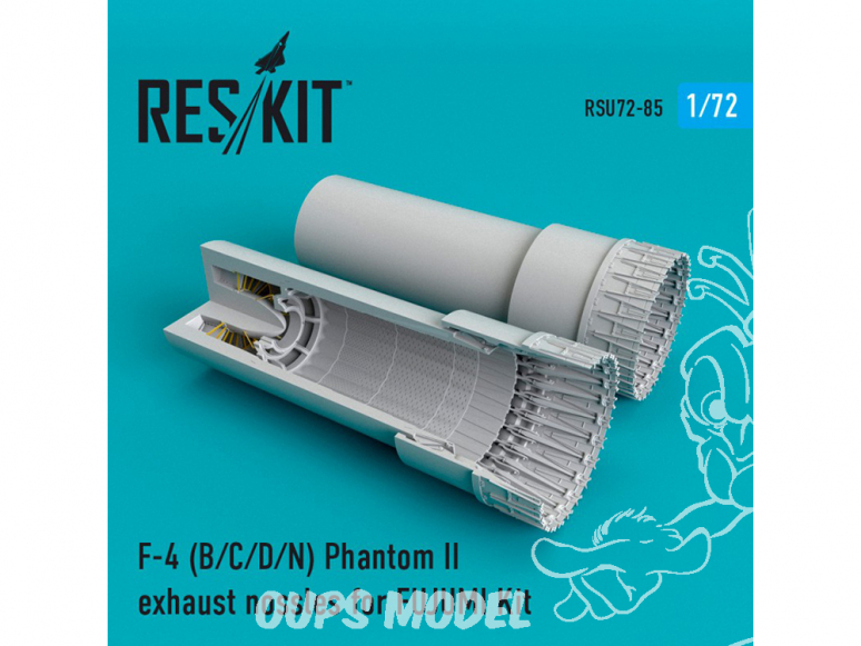 ResKit kit d'amelioration Avion RSU72-0085 Tuyère pour F-4 Phantom II (B / C / D / N) pour kit FUJUMI 1/72