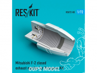 ResKit kit d'amelioration Avion RSU72-0080 Tuyère fermées Mitsubishi F-2 pour kit Hasegawa 1/72