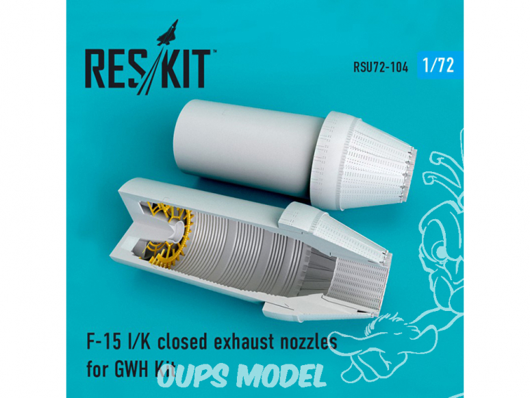 ResKit kit d'amelioration Avion RSU72-0104 Tuyère fermées F-15 (I / K) pour kit GWH 1/72