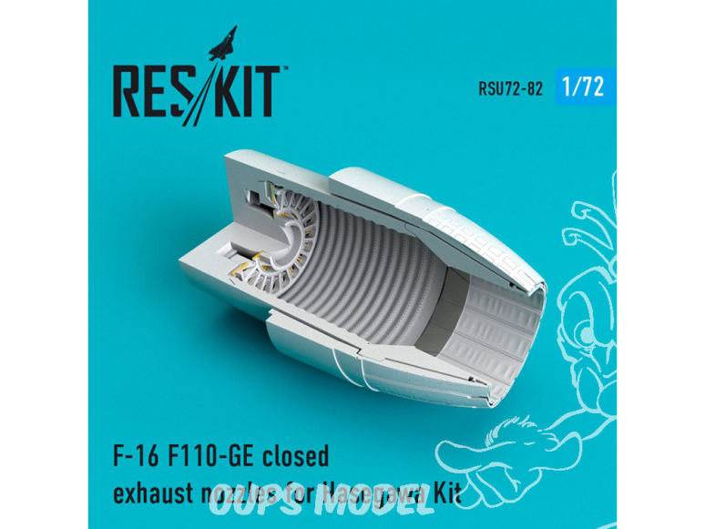 ResKit kit d'amelioration Avion RSU72-0082 Tuyère fermées F-16 F110-GE pour kit Hasegawa 1/72