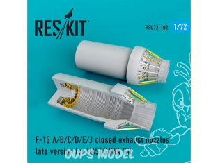 ResKit kit d'amelioration Avion RSU72-0102 Tuyère fermées Eagle F-15 (A / B / C / D / E / J) pour kit HASEGAWA 1/72