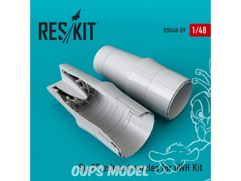 ResKit kit d'amelioration Avion RSU48-0059 Tuyère Su-27 pour kit GWH 1/48